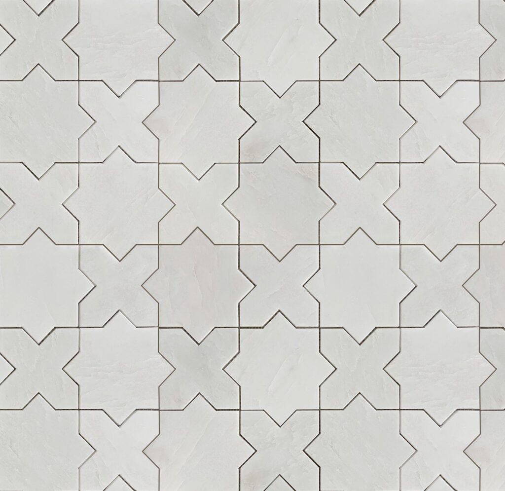 Star & Cross Oriental White Honed - Rickert Tile